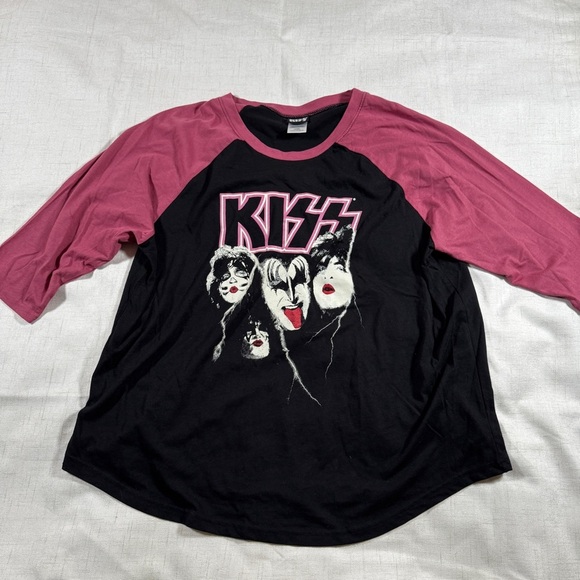 KISS Band Raglan Baseball Tee - Picture 2 of 5